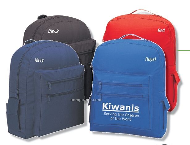 Q-tees Poly Backpack (12"X16"X5")