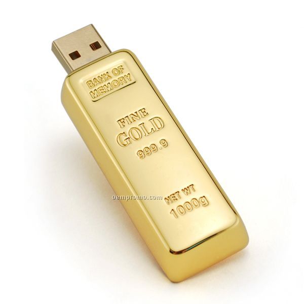 8 Gb Specialty 800 Series USB Drive - Gold Nugget