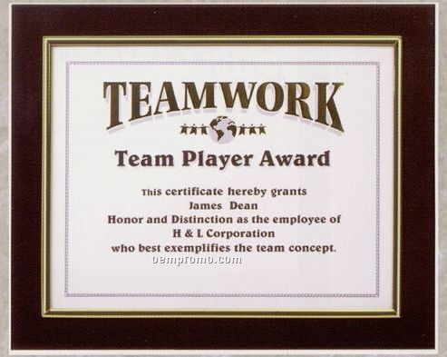Black/Gold Frame Featherlite Modular Office Plaques (10-1/2"X13")