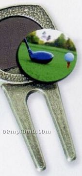 Divot Tool With 3/4" Ball Marker