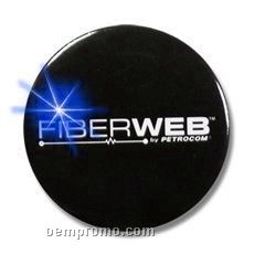 Round Light Up Button W/ Blue LED (2 1/2")