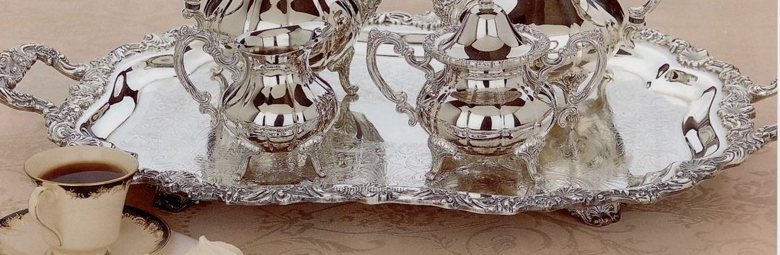 Silverplated Waiter Tray W/ Applied Border