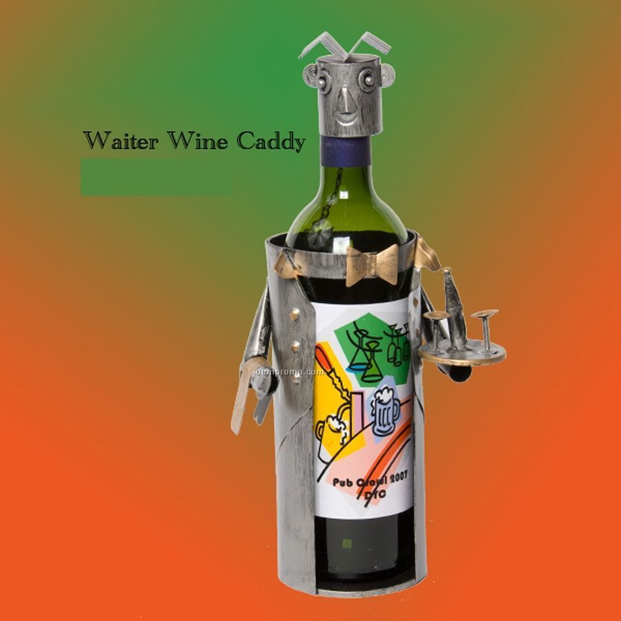 Waiter Motif Wine Caddy