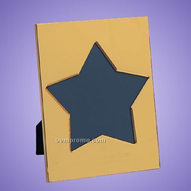 Brass Star Picture Frame - Photo Size 7" X 9" (Screen Printed)