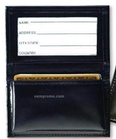 Deluxe Gusseted Business Card Case - Top Grain Cowhide Leather