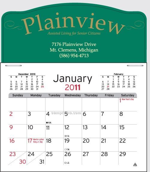 Jumbo 3-month Press-n-stick Calendar (Thru 8/1/2011)