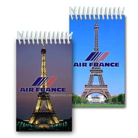 3d Lenticular Mini Notebook Stock/Eiffel Tower (Custom)