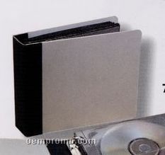 Aluminum And Leather CD Book Case (5-3/8"X6-1/2")