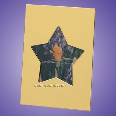 Brass Star Picture Frame - Photo Size 3"X 5" ( Screen Printed)