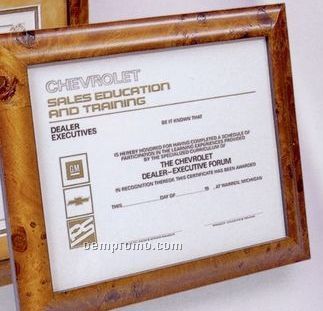 Burl Hardwood Executive Certificate Frame