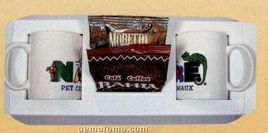 Coffee/Mug Gift Package - White (2 Coffee Choice/ 2 Mug)