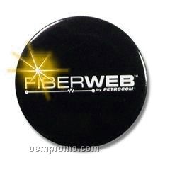 Round Light Up Button W/ Color Changing LED (2 1/2")
