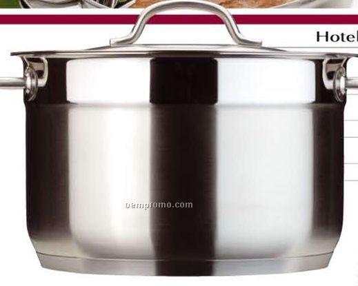 Hotel Line Covered Stockpot W/ Stainless Steel Lid (12-2/5 Quart)