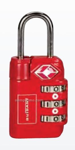 Soren Red 3 Dial Travel Sentry Approved Luggage Lock