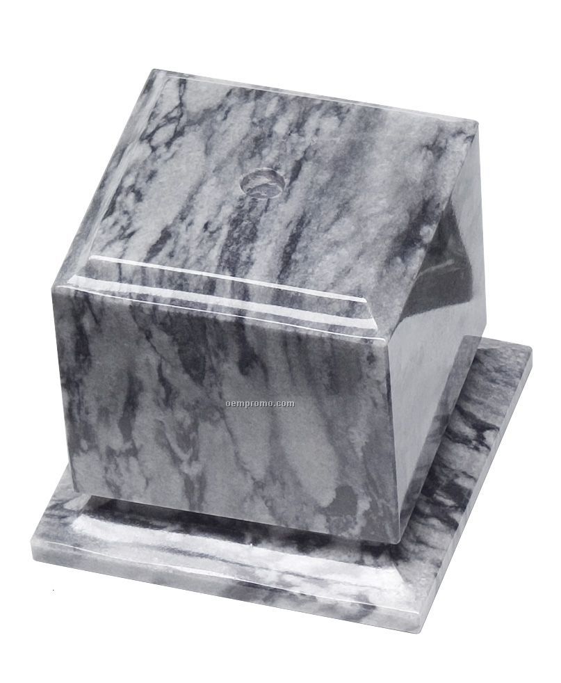 Cube Base W/ Center Hole & Counter Sink - Gray (4-1/4