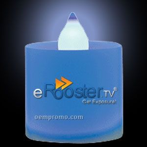 Flickering Votive Candle W/ Blue LED