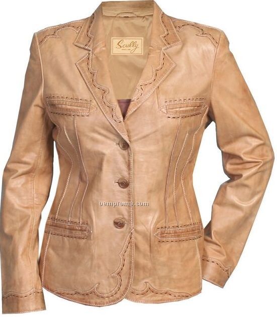 Ladies Hand Finished Lamb Leather Jacket (S-2xl)