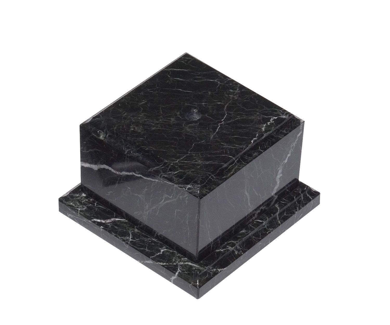 Cube Base W/ Center Hole & Counter Sink - Black Zebra (5-1/2"X5-1/2")