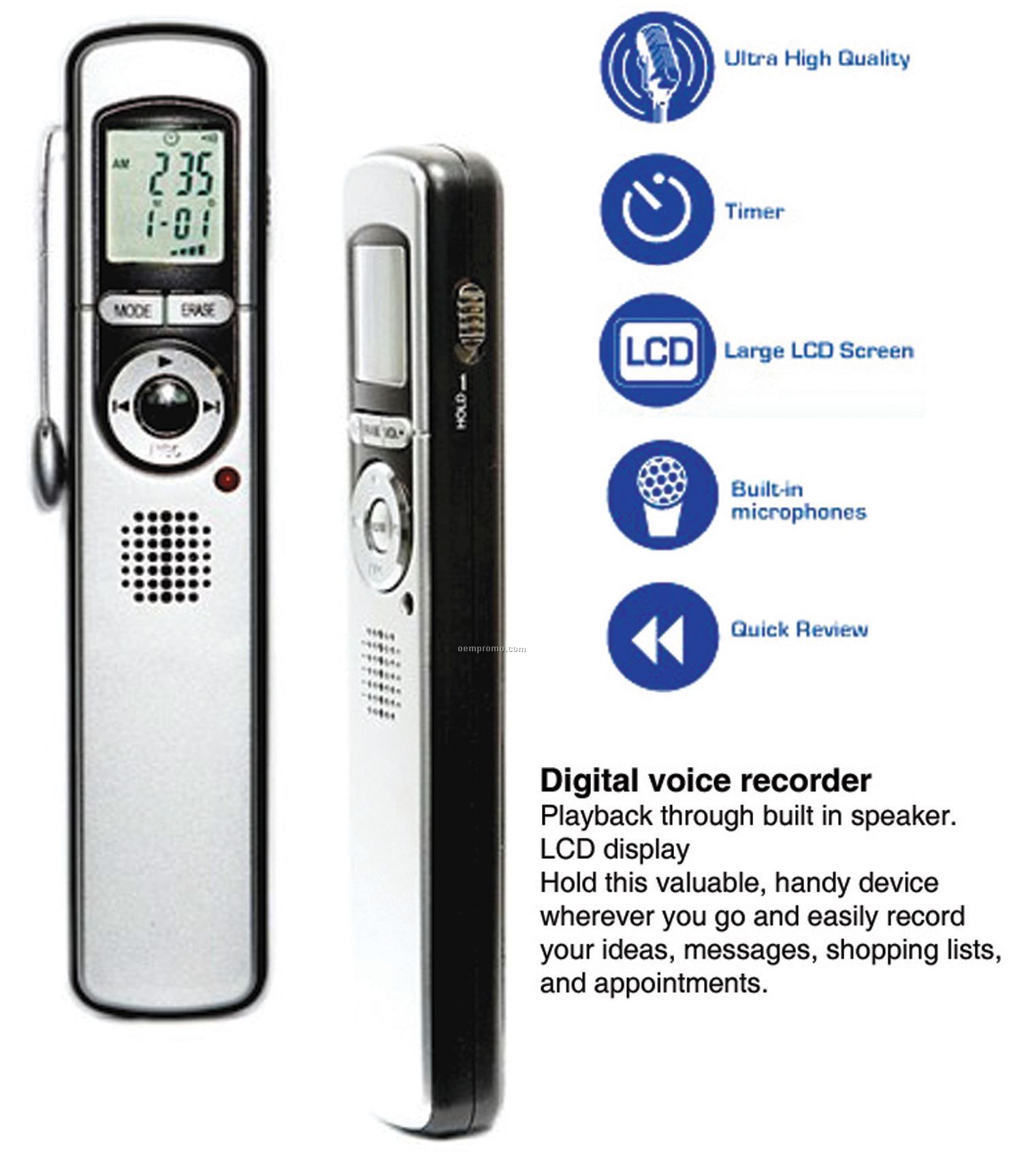 Digital Voice Recorder - 5.5 Minutes Recording Time