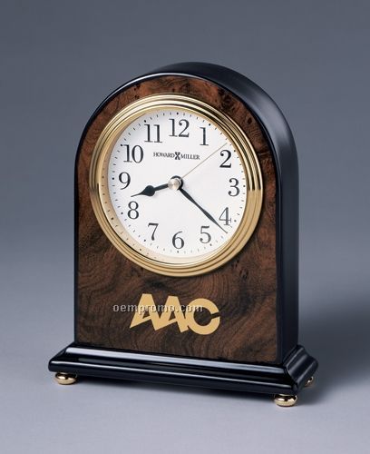 Howard Miller Bedford Walnut Burl Arched Table Clock (Blank)