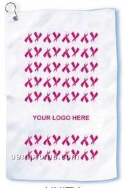 Pink Ribbon Golf Towel / Imagine Design - Blank (Stock Design Only)