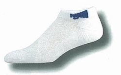 White Heel & Toe Or Tube Sock Footie W/ Knit-in Design (7-11 Medium)