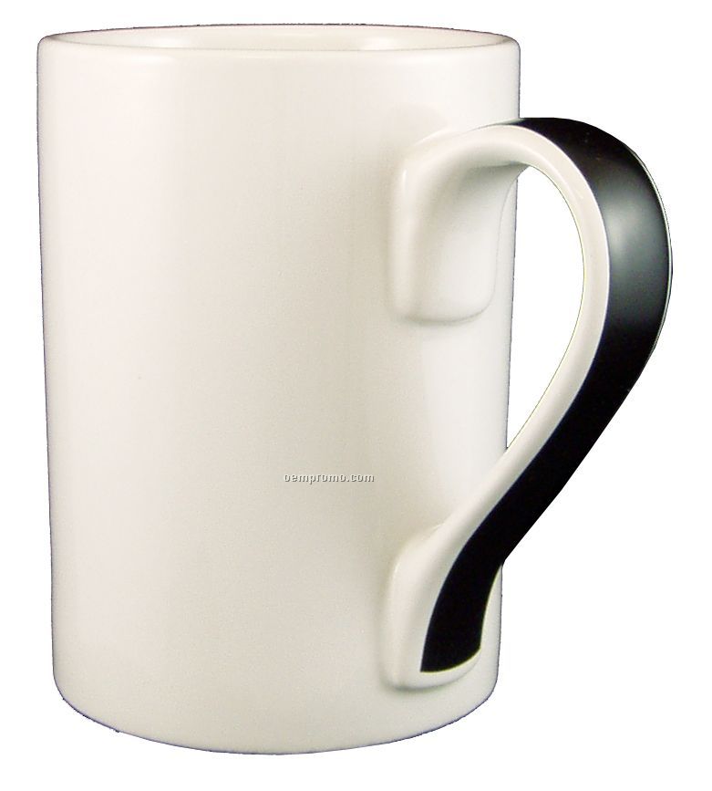 13 Oz Orlando Ribbon Handle Ceramic Coffee Mug