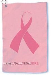 Pink Ribbon Golf Towel / Strength Design - Blank (Stock Design Only)