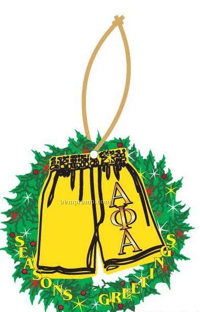 Alpha Phi Alpha Fraternity Shorts Wreath Ornament / Mirror Back(10 Sq. In.)