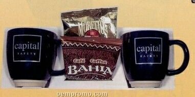 Coffee/Mug Gift Package - Black (2 Coffee Choices/2 Mugs)