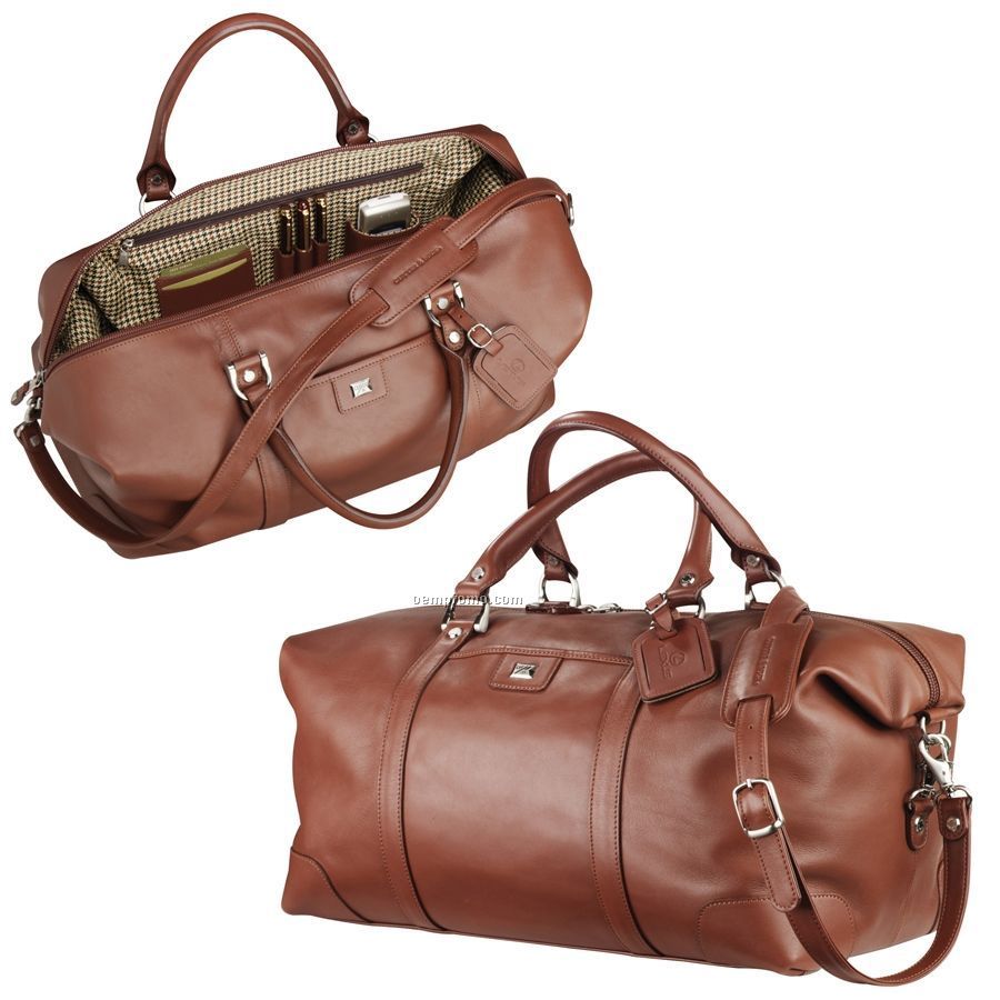 Cutter & Buck Leather Weekender Duffel Bag