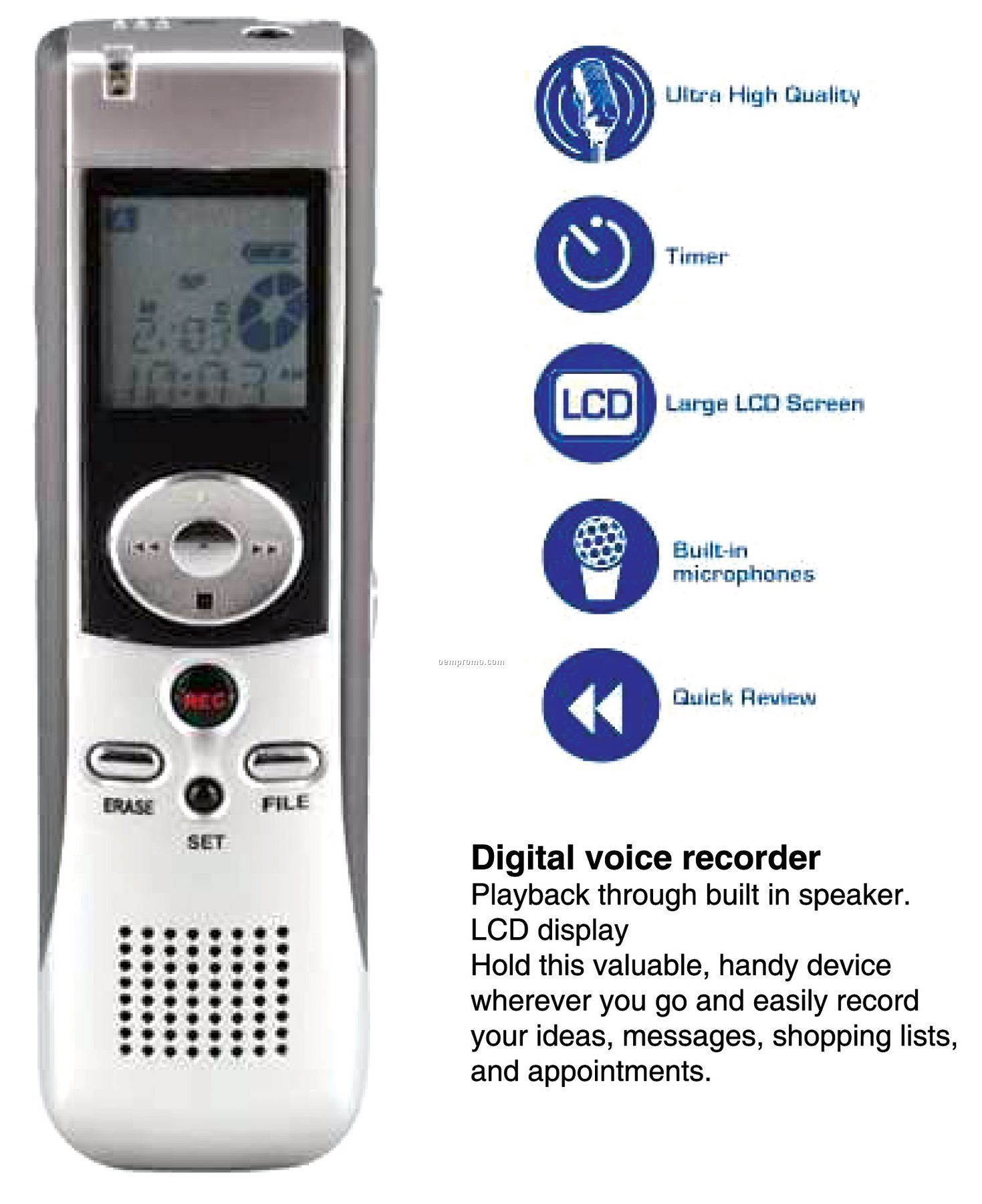 Digital Voice Recorder - 128 Mb Memory
