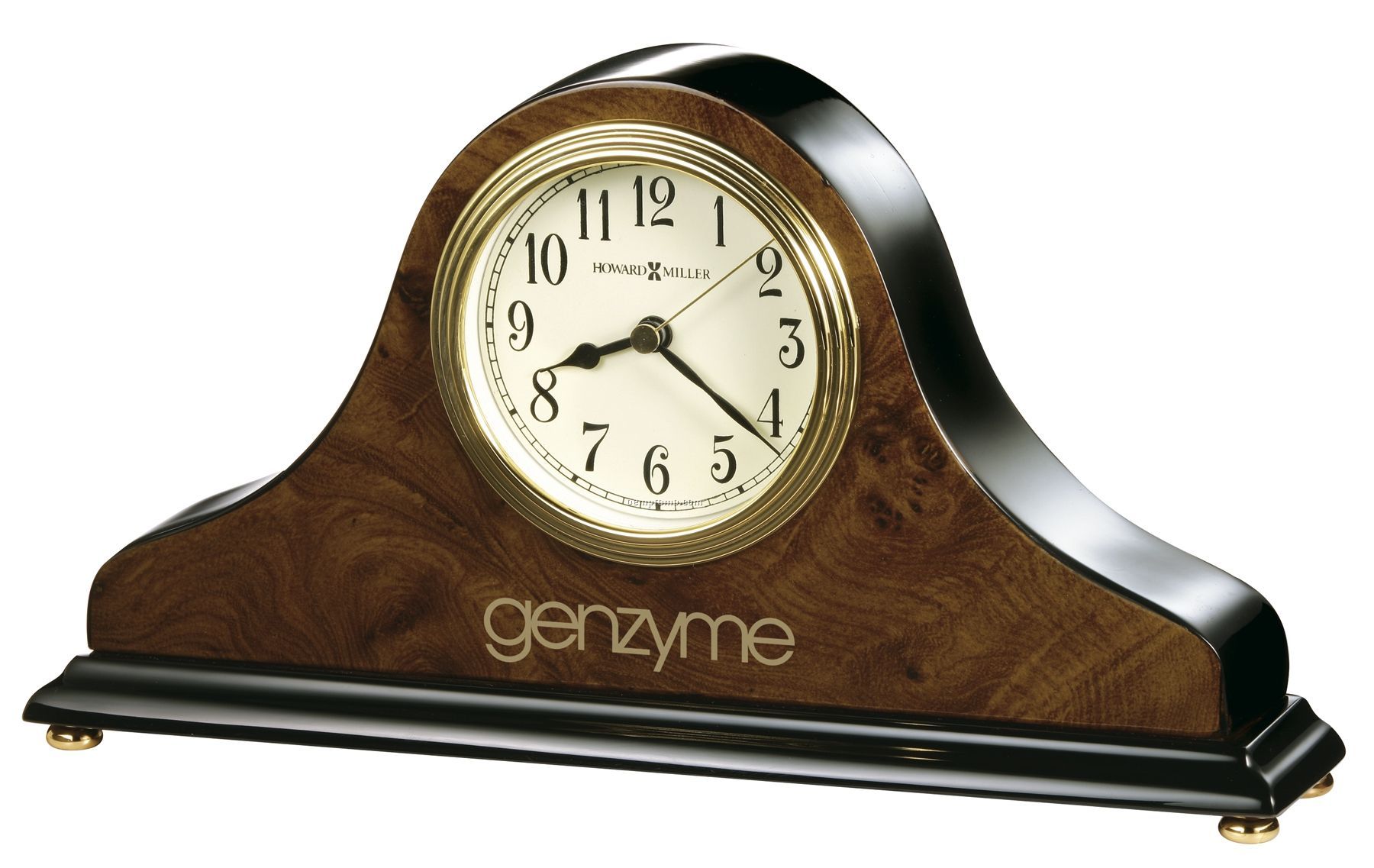 Howard Miller Baxter Walnut Burl Tambour Style Table Clock (Blank)