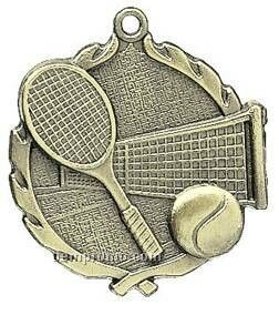 Medal, "Tennis" - 1-3/4" Wreath Edging