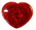 Red Heart Light Up Reflector With Red LED