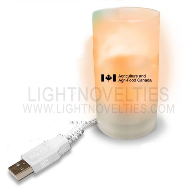 3" USB Powered Votive Candle W/ Flickering LED