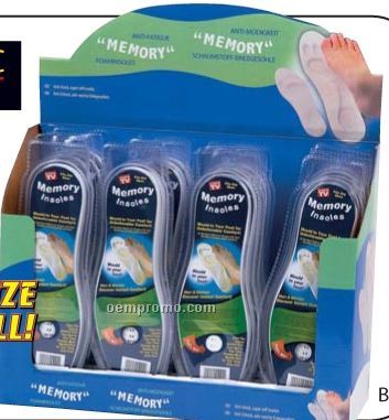 Aid United 24 Pair Of Memory Foam Insole Display