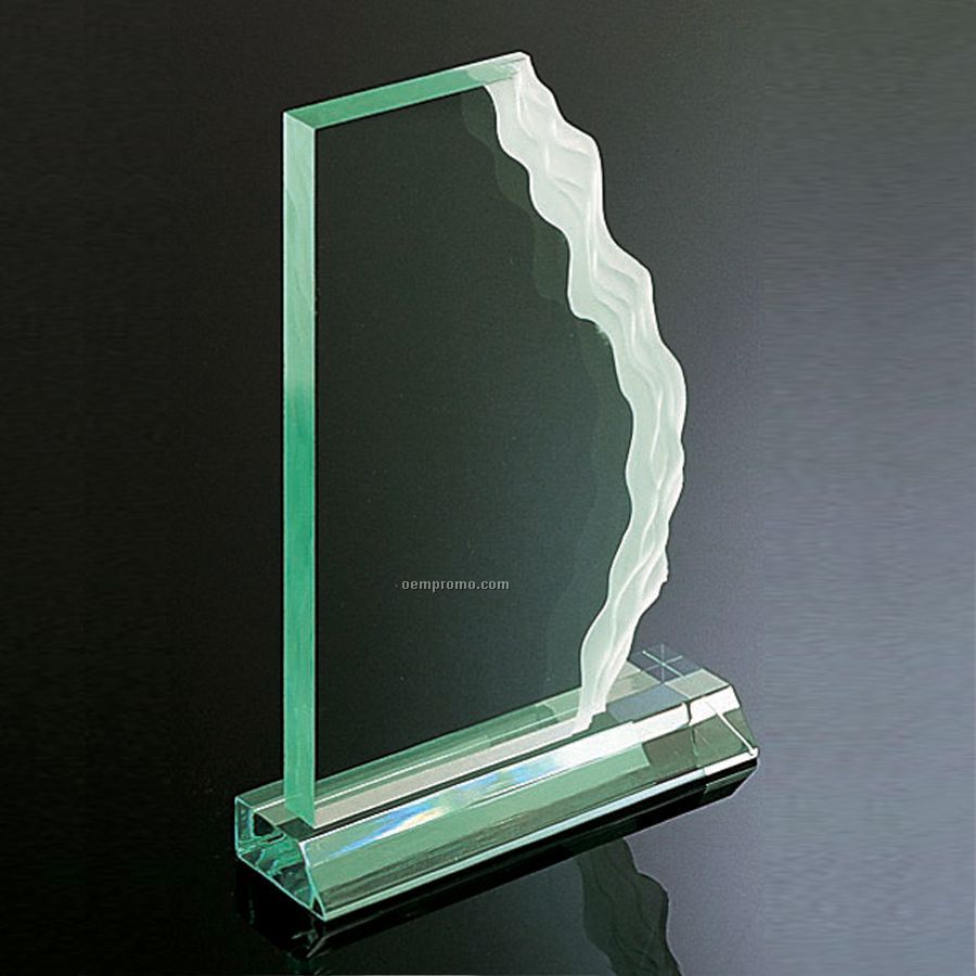 Jade Green Wave-length Award - Vertical Mount