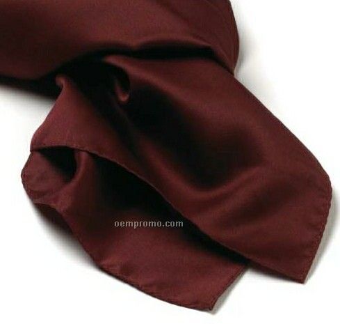 Wolfmark Solid Series Maroon Polyester Satin Scarf (30"X30")