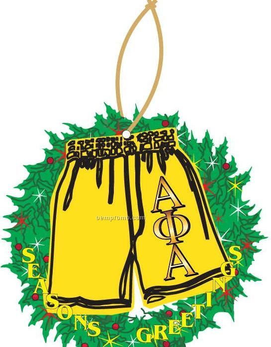 Alpha Phi Alpha Fraternity Shorts Wreath Ornament / Mirror Back(12 Sq. In.)