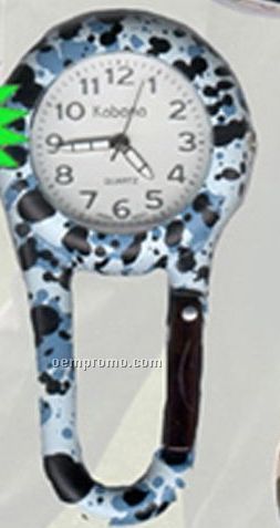 Cititec Clip Analog Quartz Watch (Blue, Black W/ White Face)