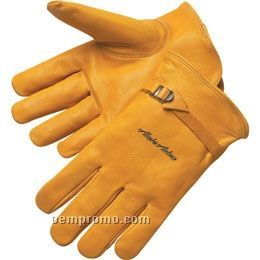 Premium Golden Grain Cowhide Driver Gloves (S-xl)