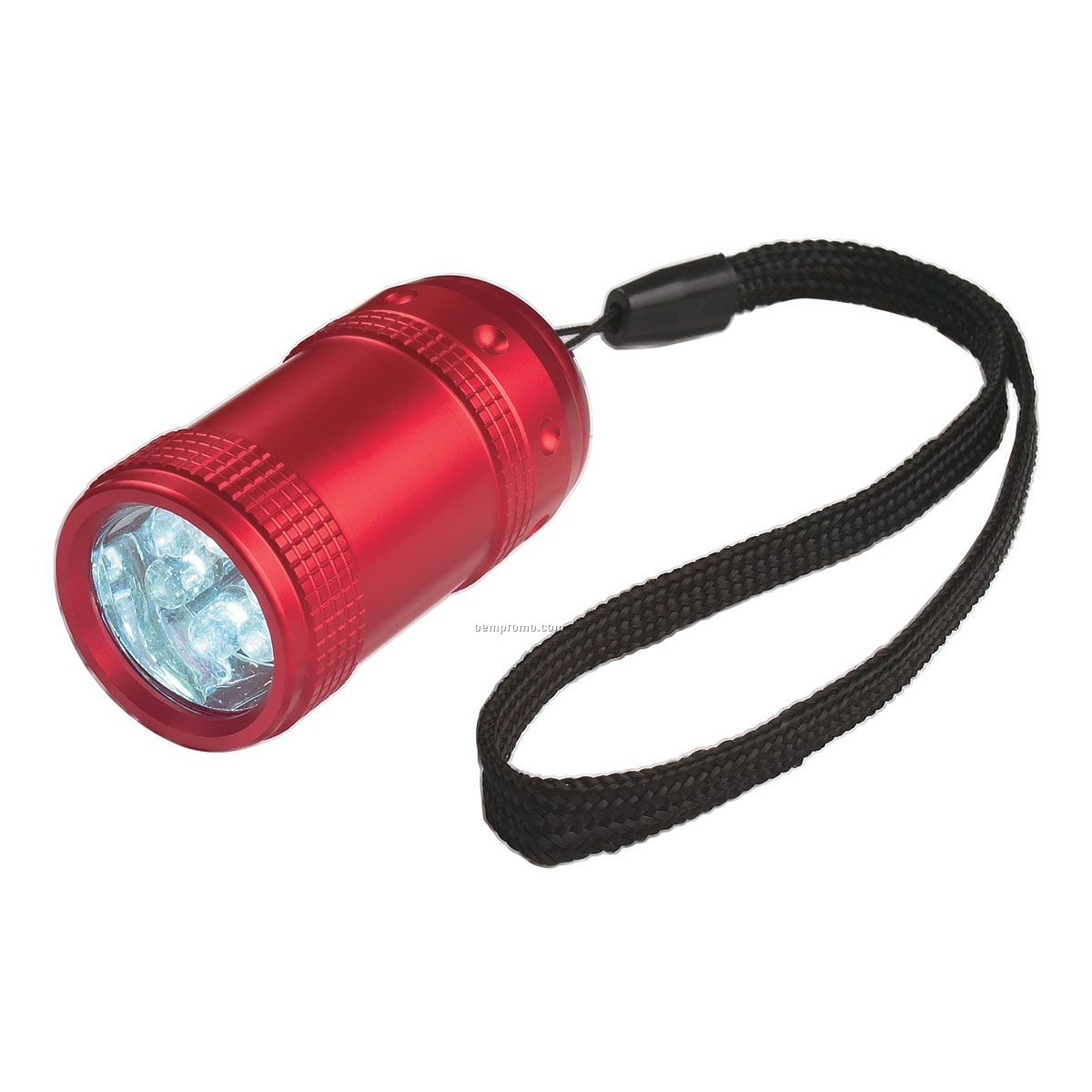 Square Light Up Flashlight W/ 6 Leds - Red