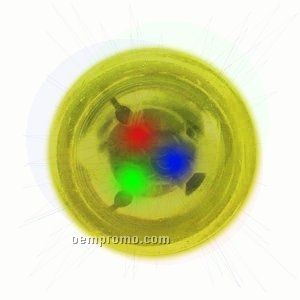 Yellow Light Up Bounce Ball W/ Multi Color LED