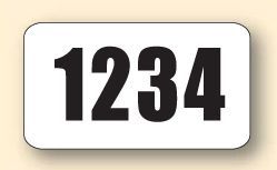 6"X3" Adhesive Race Number