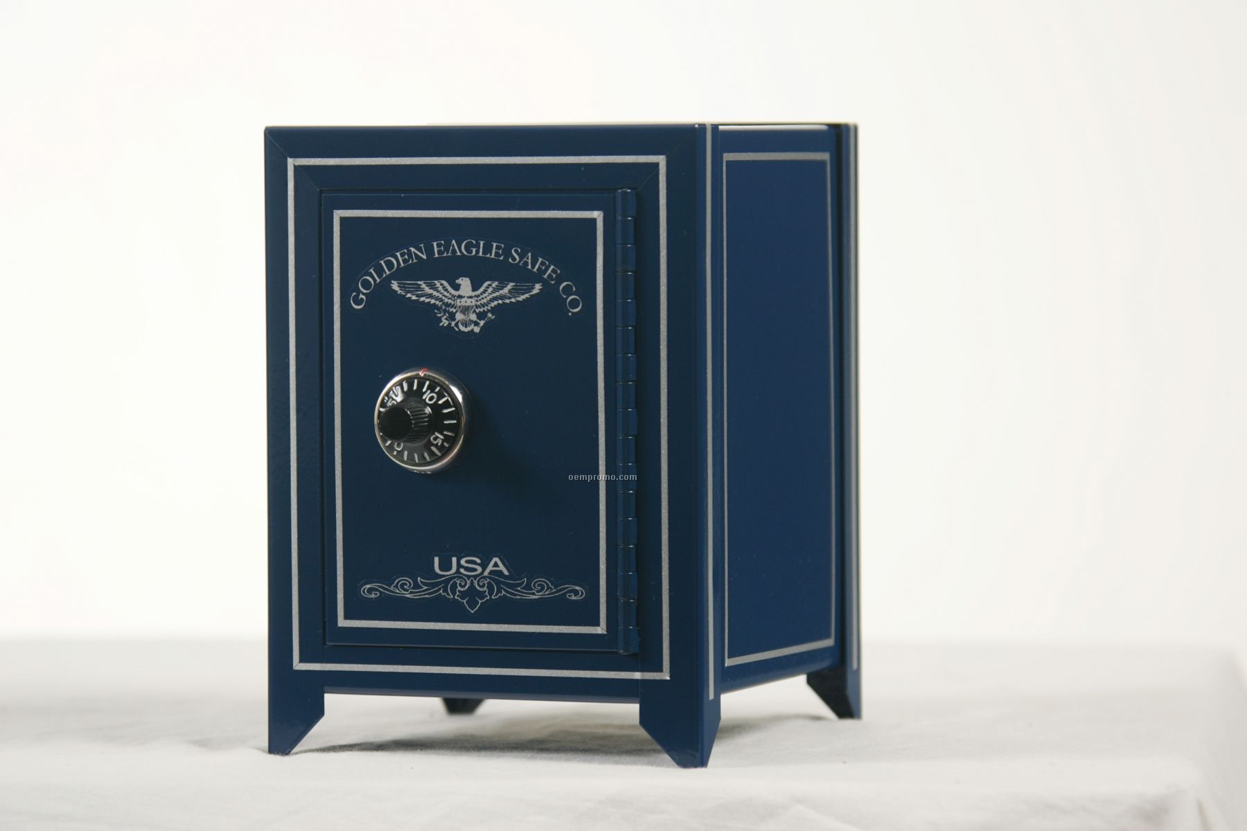 Blue Miniature Steel Coin Safe