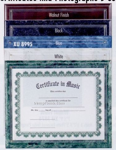 Certificate Holder Plaque W/ Beveled Plexiglass (Screw Attachment)