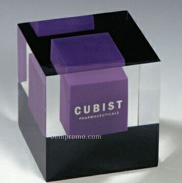 Lucite Cube-in-a-cube Shape Embedment