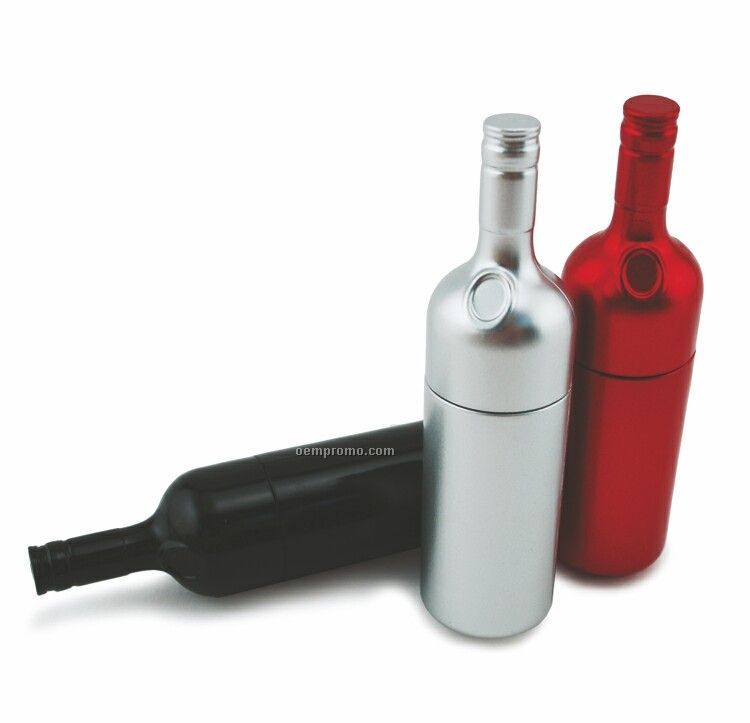 8 Gb Specialty USB Drive - Wine Bottle