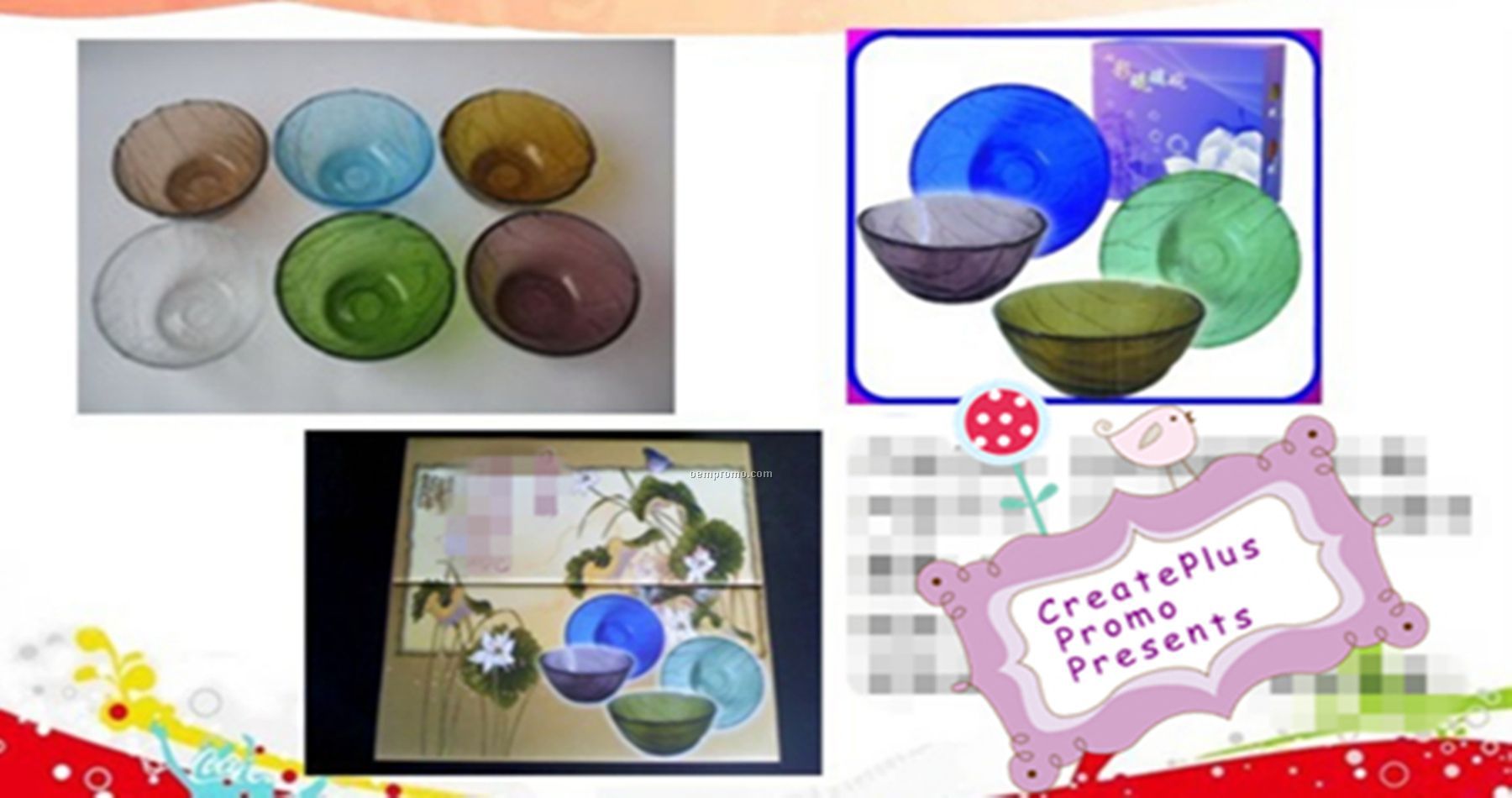Colorful Glass Bowls For Promotion